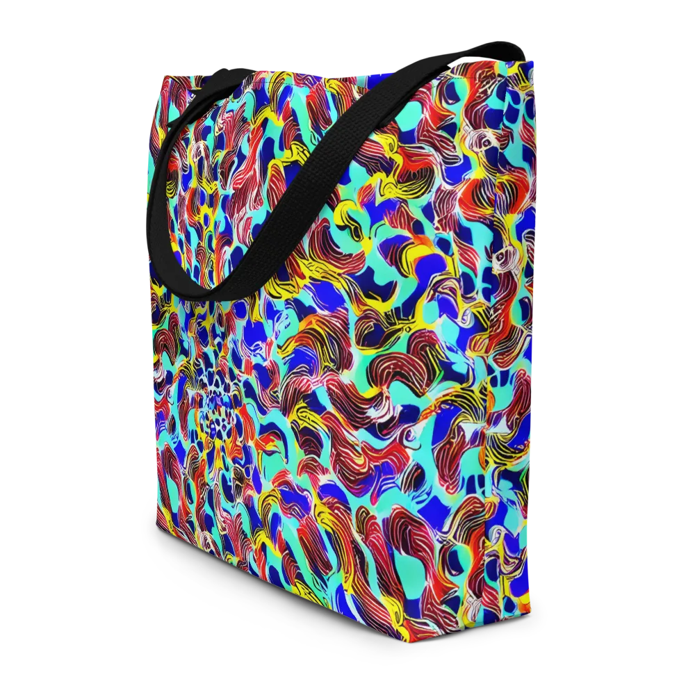 Chromatic Roar on Large Tote Bag W/ Pocket — Front