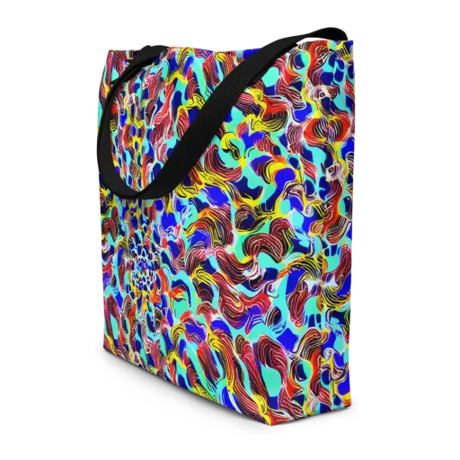 Chromatic Roar on a Large Tote Bag W/ Pocket