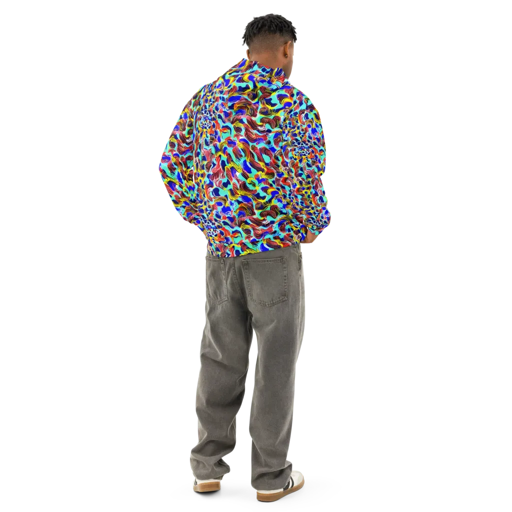 Chromatic Roar on Cotton Hoodie — Back
