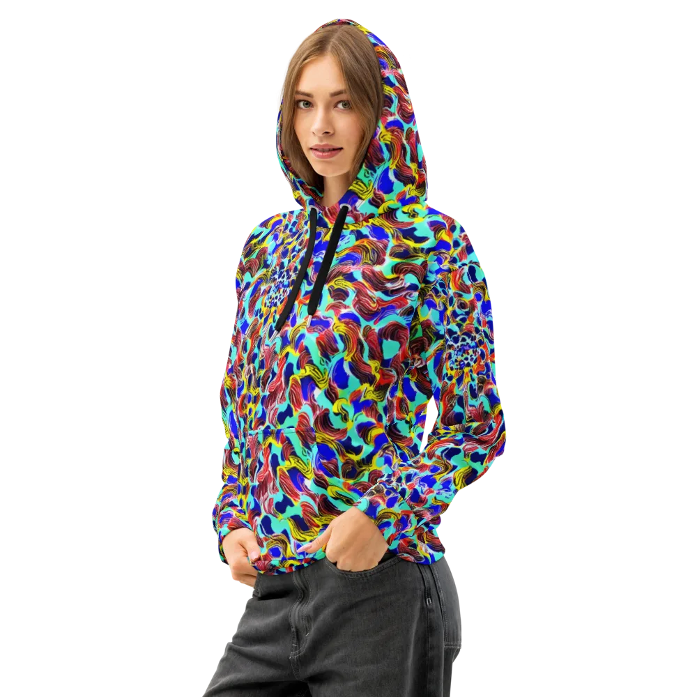 Chromatic Roar on Cotton Hoodie — Left Front