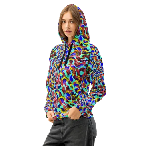 Chromatic Roar on a Cotton Hoodie