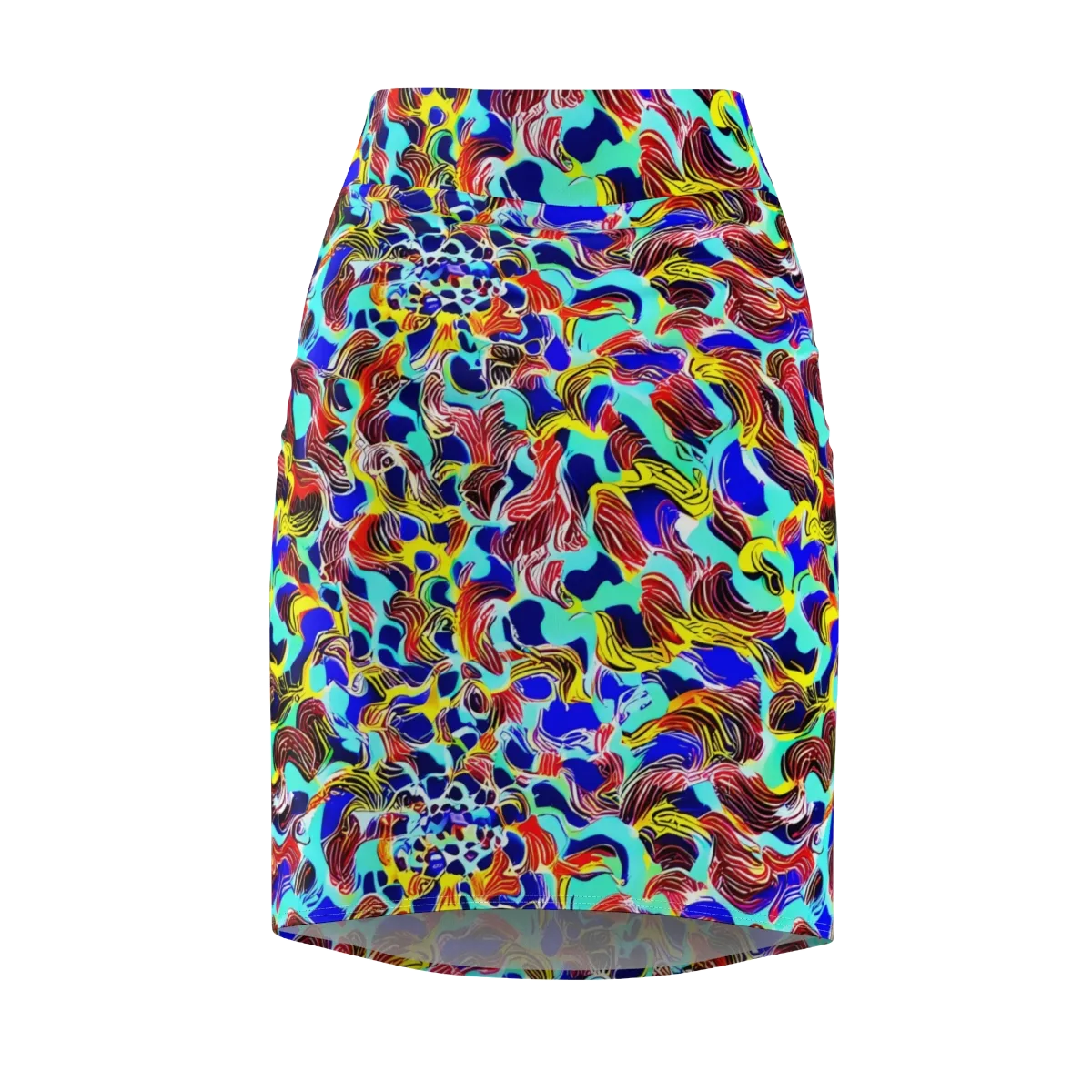 Chromatic Roar on Pencil Skirt — Front