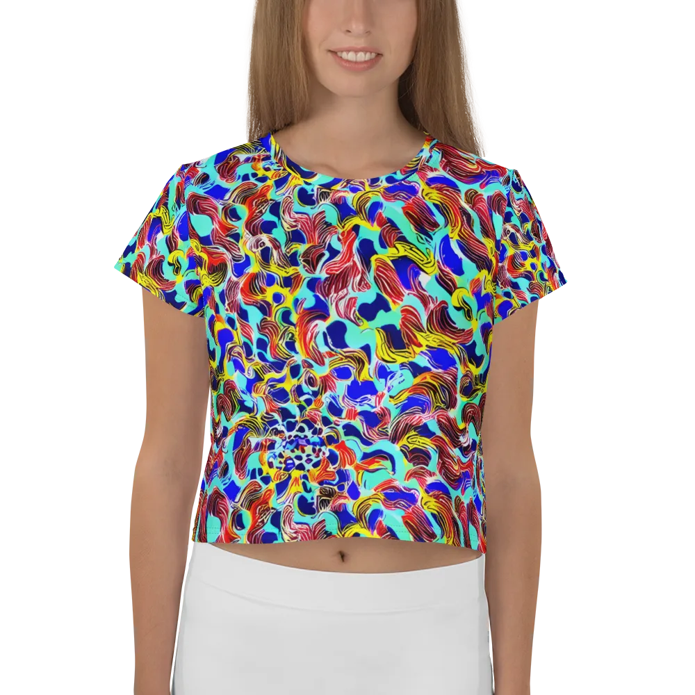 Chromatic Roar on Crop Tee — Front