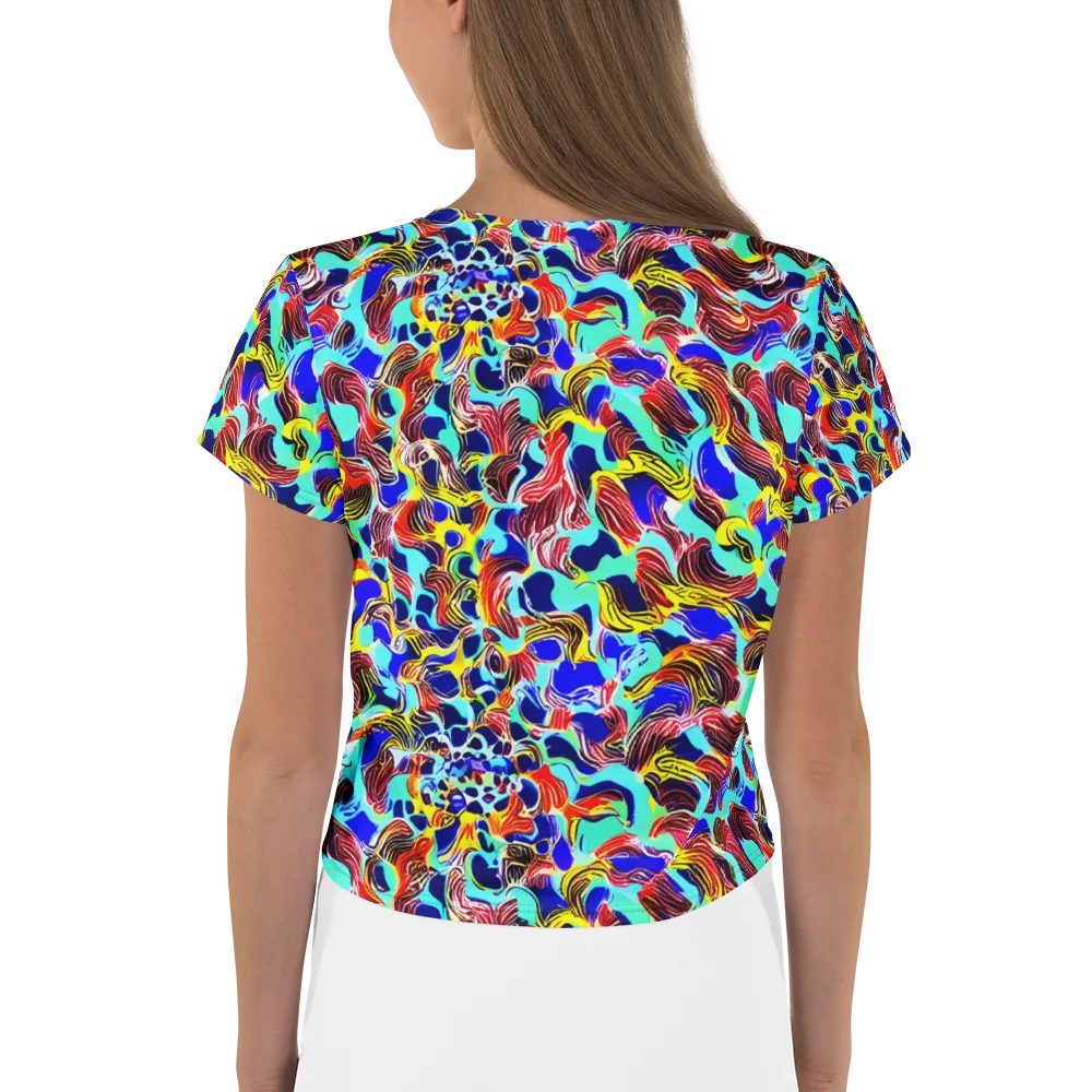 Chromatic Roar on Crop Tee — Back