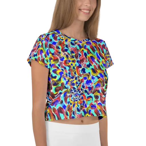 Chromatic Roar on a Crop Tee
