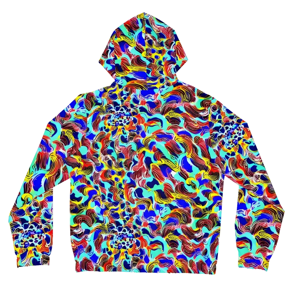 Chromatic Roar on Women's Full-Zip Hoodie — Back