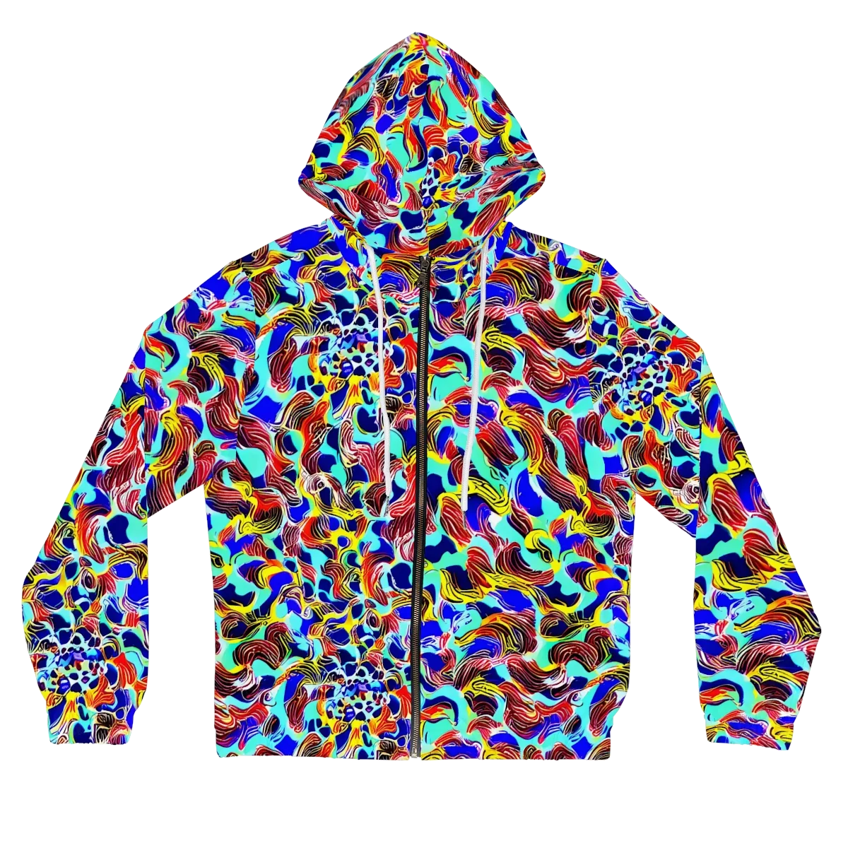 Chromatic Roar on Women's Full-Zip Hoodie — Front