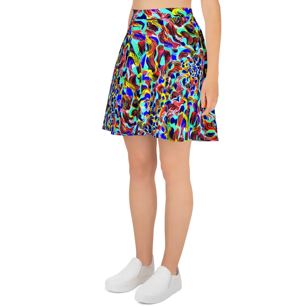 Chromatic Roar on Skater Skirt — Left