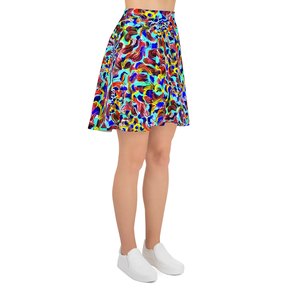 Chromatic Roar on Skater Skirt — Right