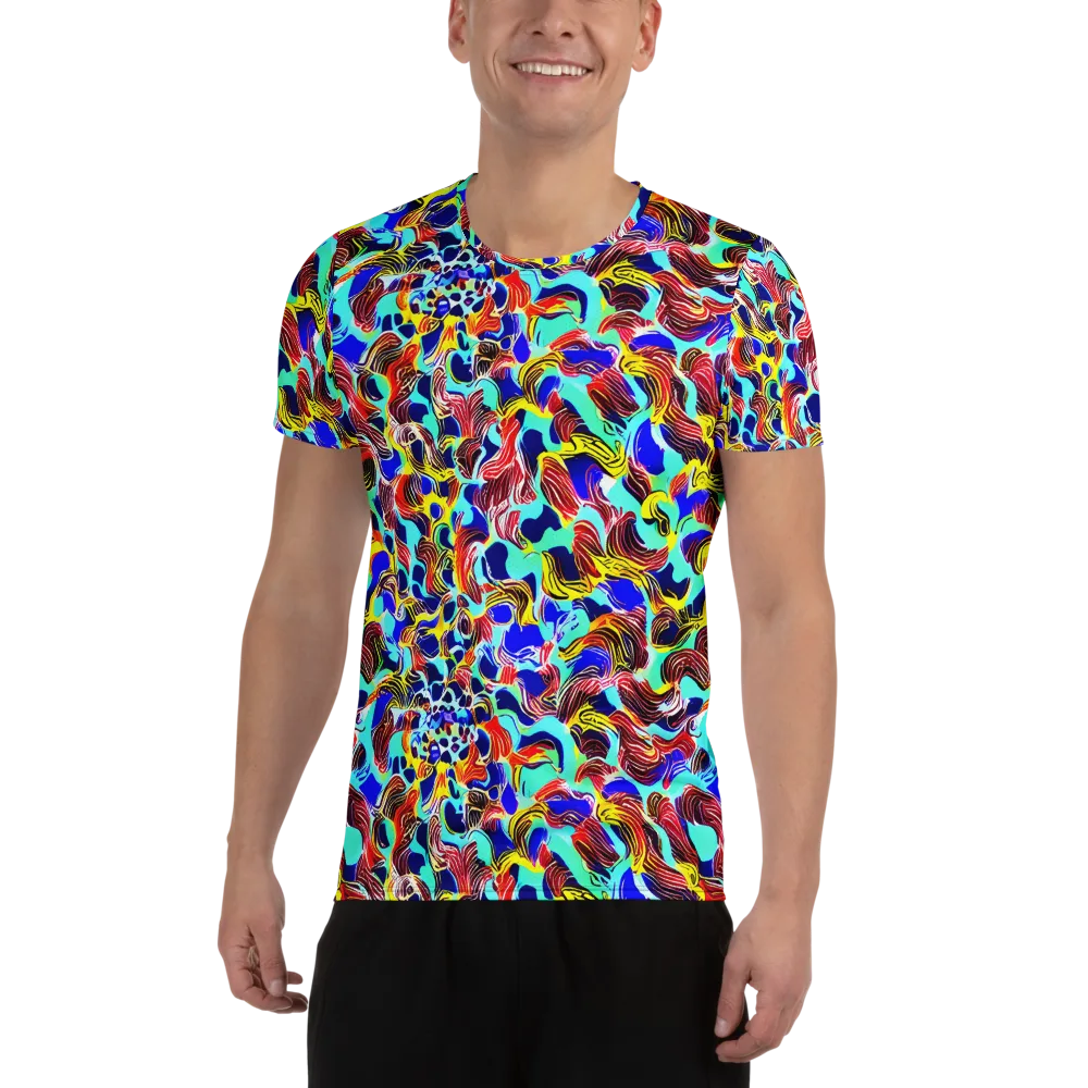 Chromatic Roar on Men's Athletic T-Shirt — Front