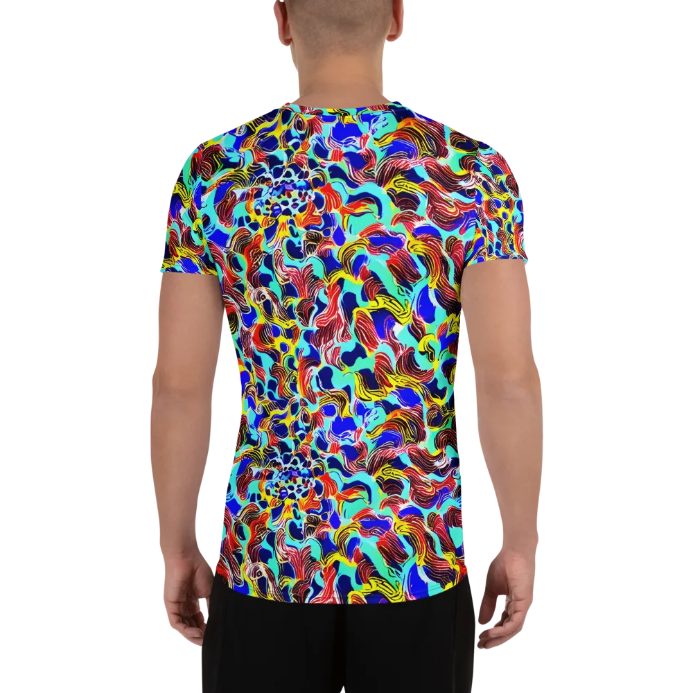 Chromatic Roar on Men's Athletic T-Shirt — Back