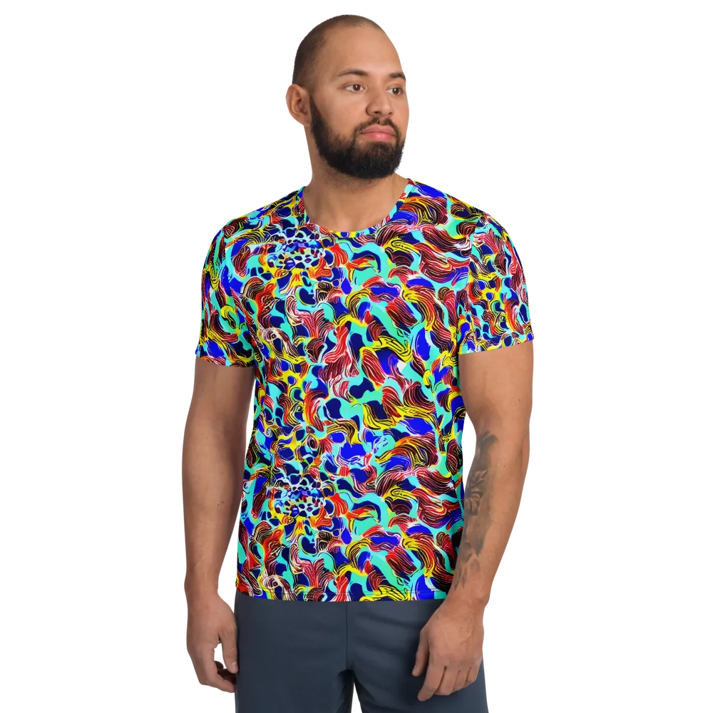 Chromatic Roar on Men's Athletic T-Shirt — Front
