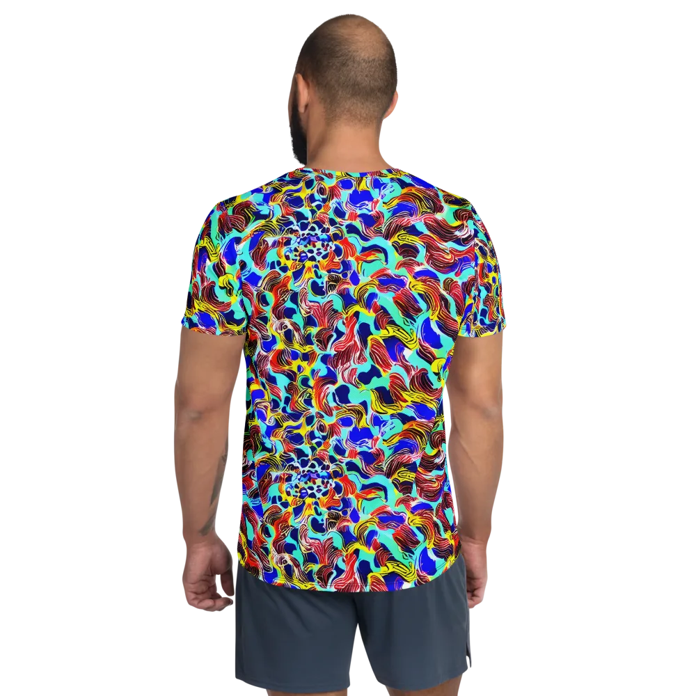 Chromatic Roar on Men's Athletic T-Shirt — Back
