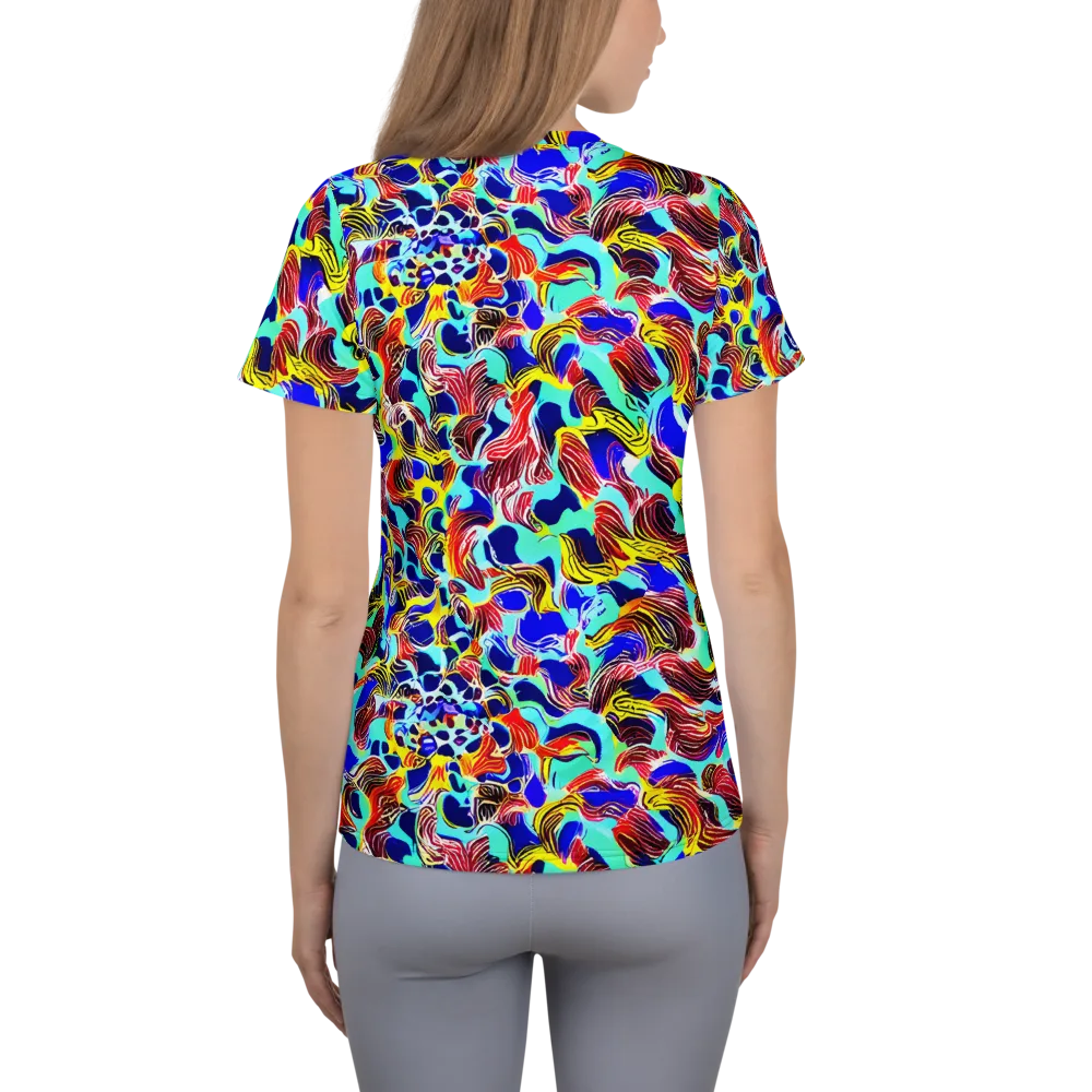 Chromatic Roar on Women's Athletic T-Shirt — Back