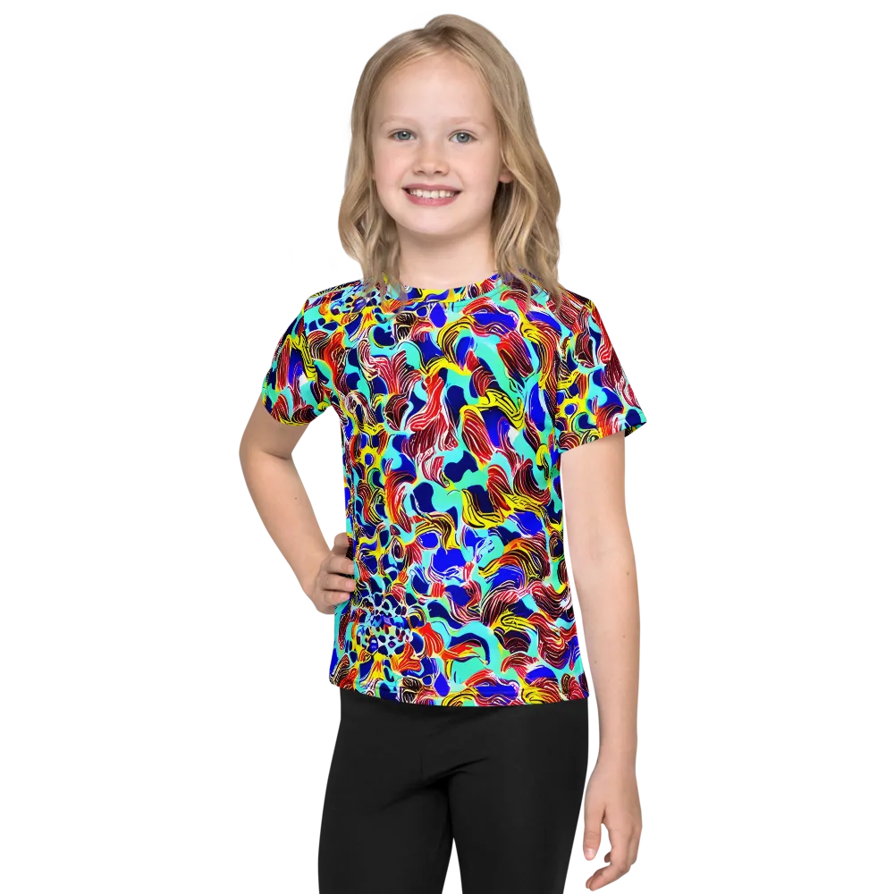 Chromatic Roar on Kids Crew Neck T-Shirt — Front