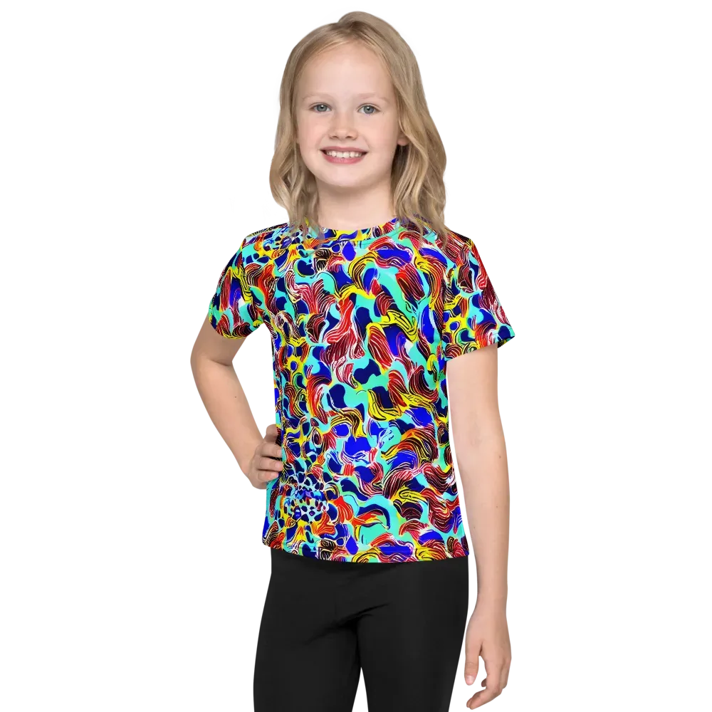 Chromatic Roar on Kids Crew Neck T-Shirt — Front