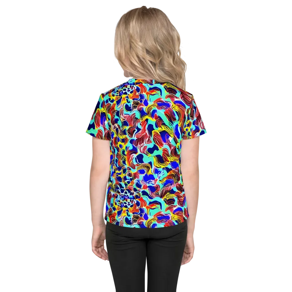 Chromatic Roar on Kids Crew Neck T-Shirt — Back