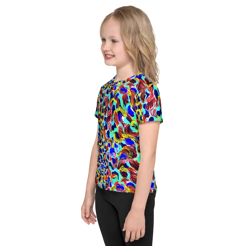 Chromatic Roar on Kids Crew Neck T-Shirt — Left