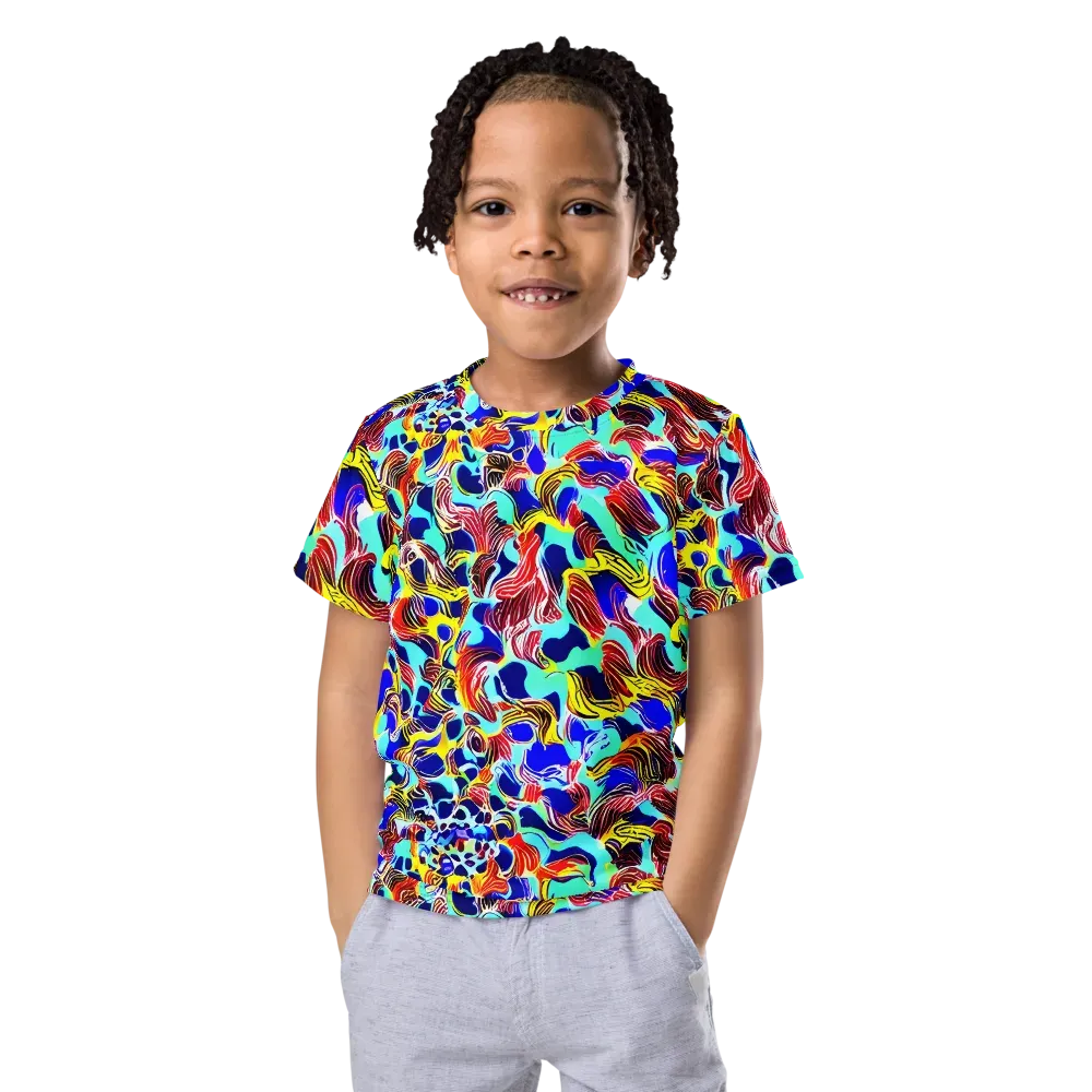 Chromatic Roar on Kids Crew Neck T-Shirt — Front