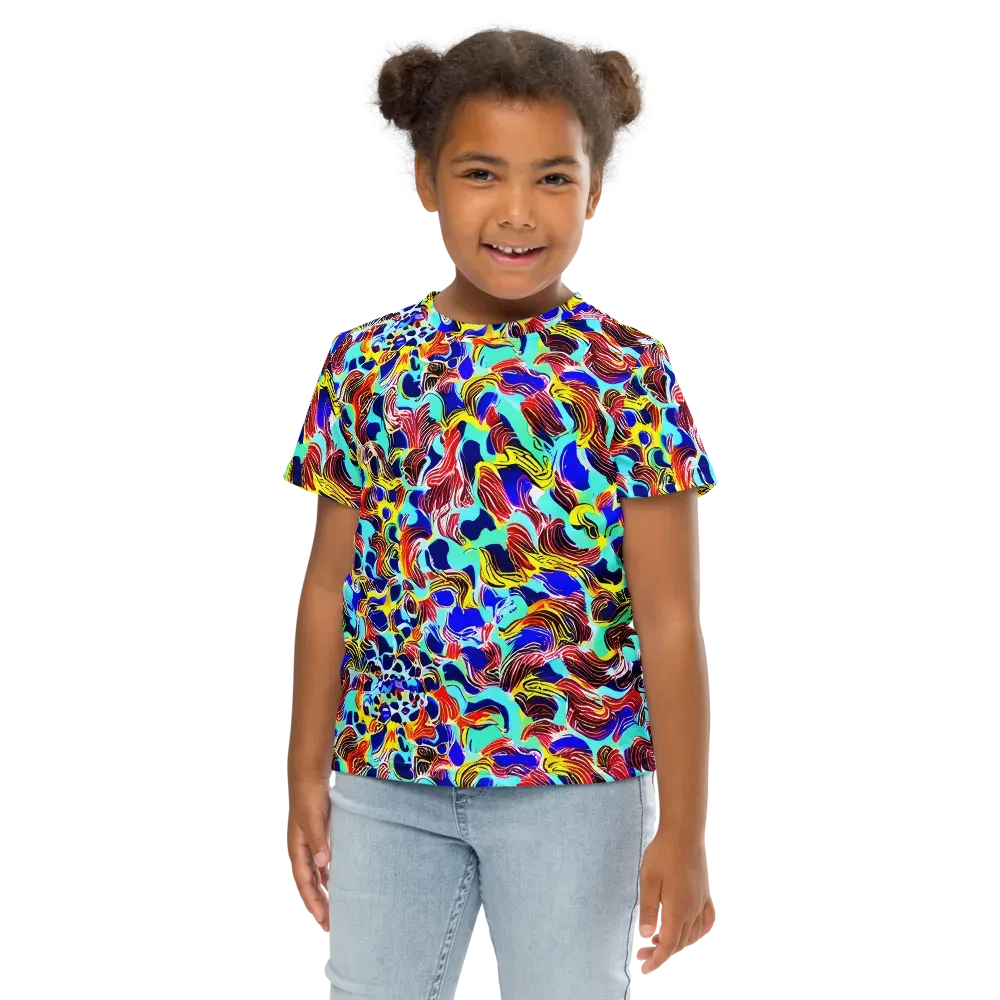 Chromatic Roar on Kids Crew Neck T-Shirt — Front