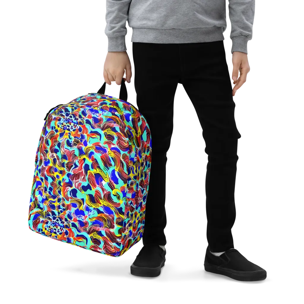 Chromatic Roar on Minimalist Backpack — Zoomed-in