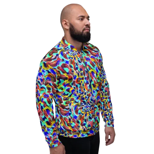 Chromatic Roar on a Bomber Jacket
