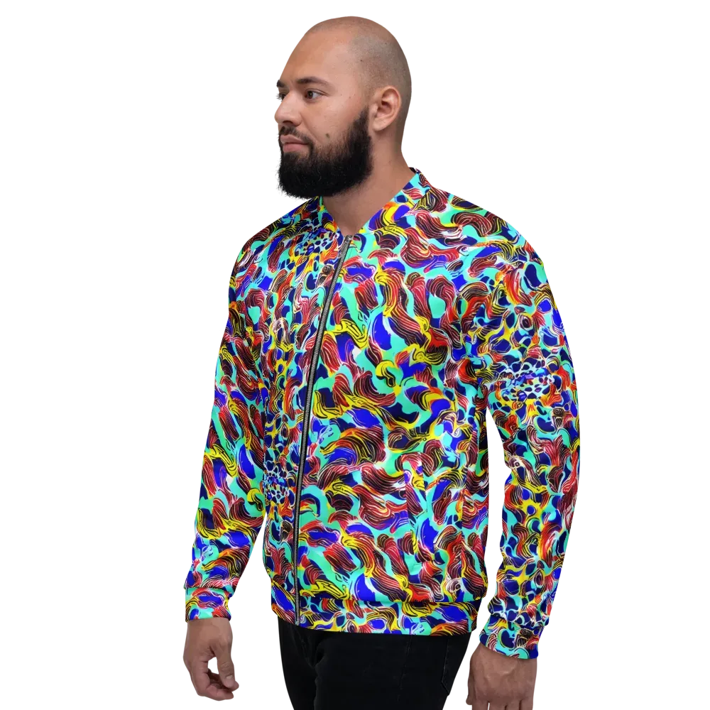 Chromatic Roar on Bomber Jacket — Left