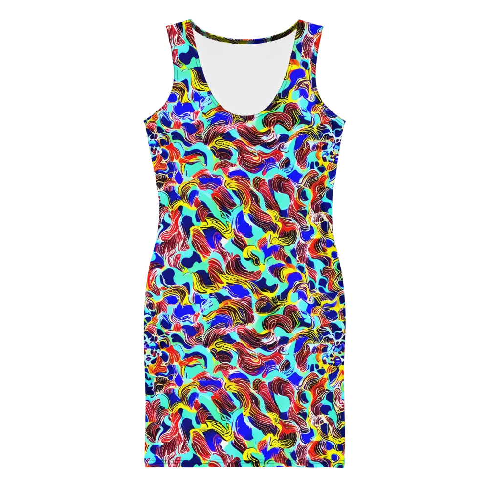 Chromatic Roar on Bodycon Dress — Front
