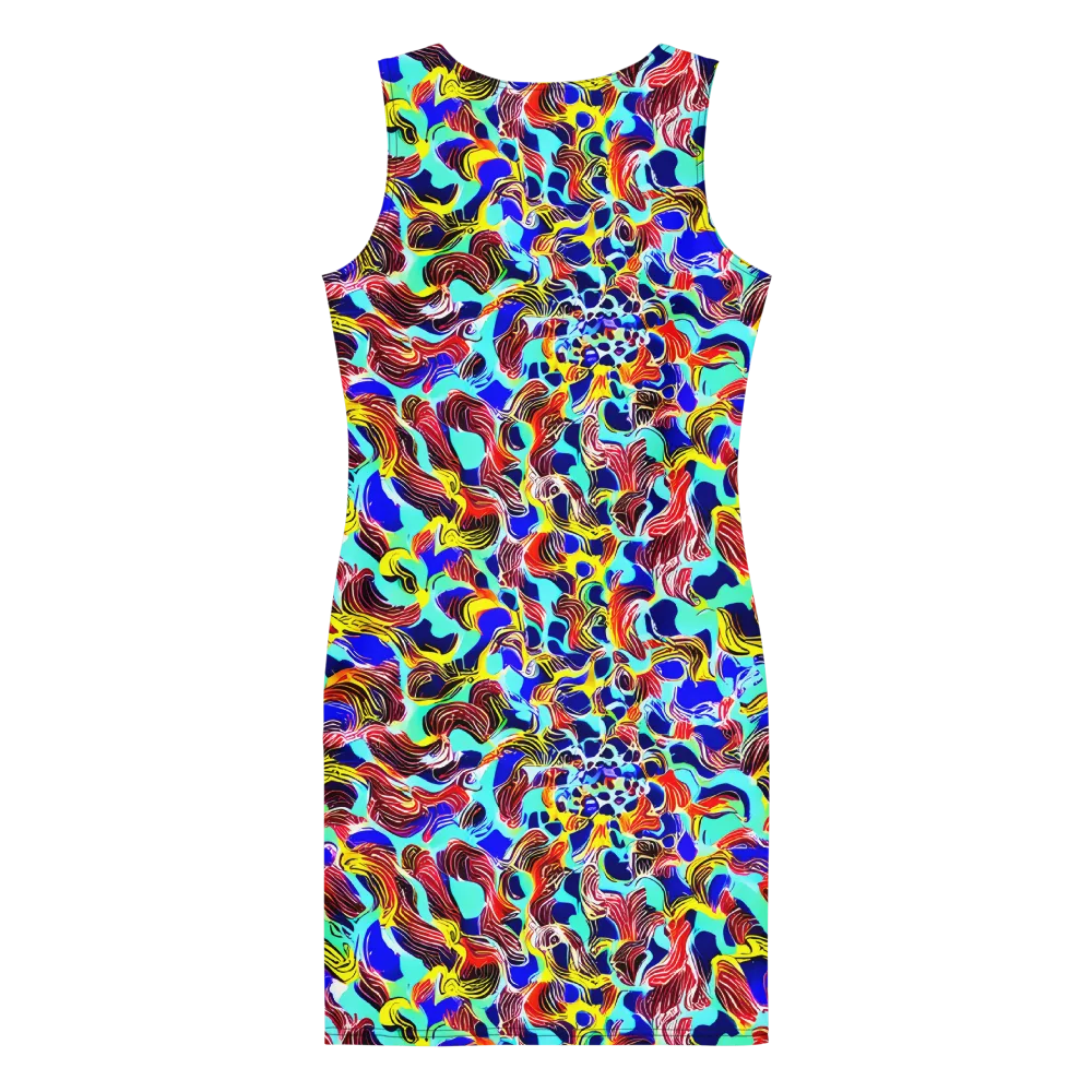 Chromatic Roar on Bodycon Dress — Back