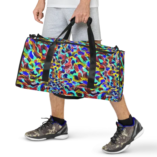 Chromatic Roar on a Duffle Bag