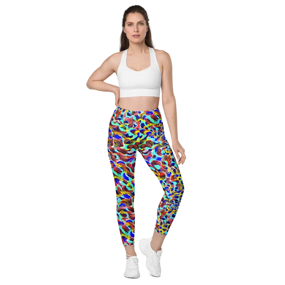 Chromatic Roar on Leggings with Pockets — Front