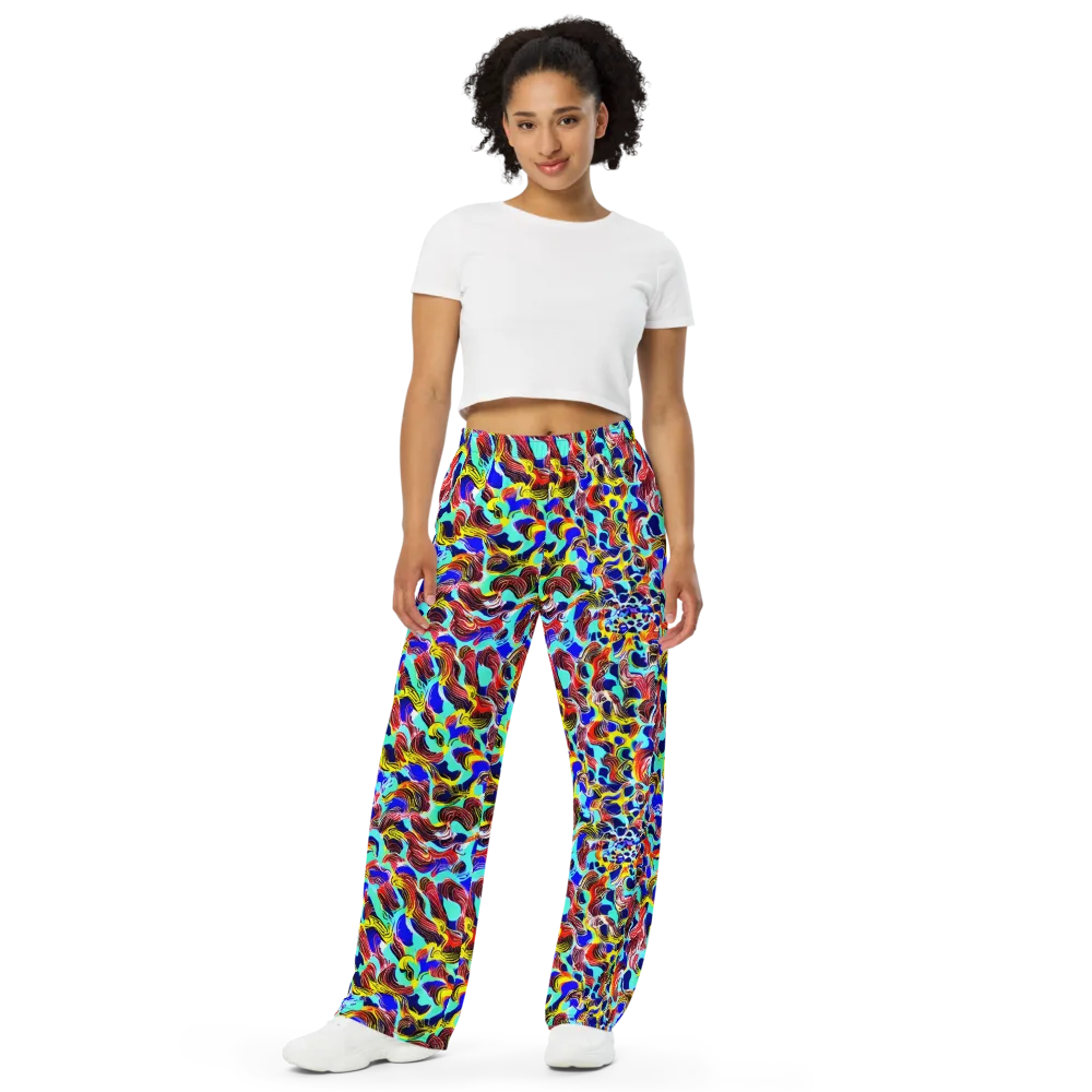Chromatic Roar on Wide-Leg Pants — Front