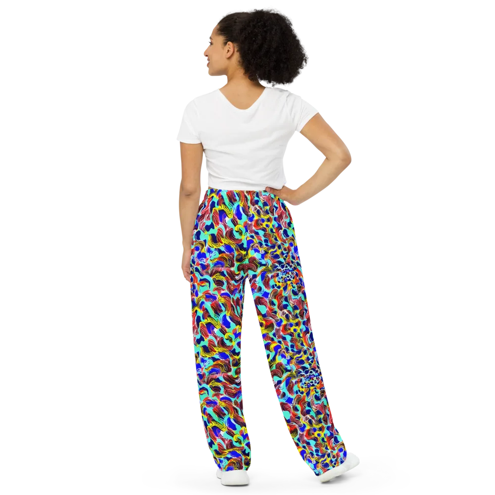 Chromatic Roar on Wide-Leg Pants — Back