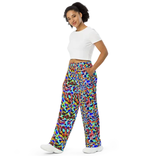 Chromatic Roar on a Wide-Leg Pants