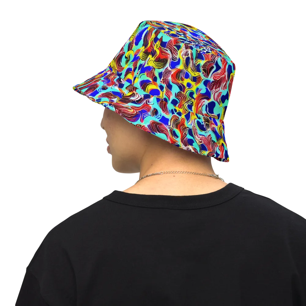 Chromatic Roar on Reversible Bucket Hat — Back Inside