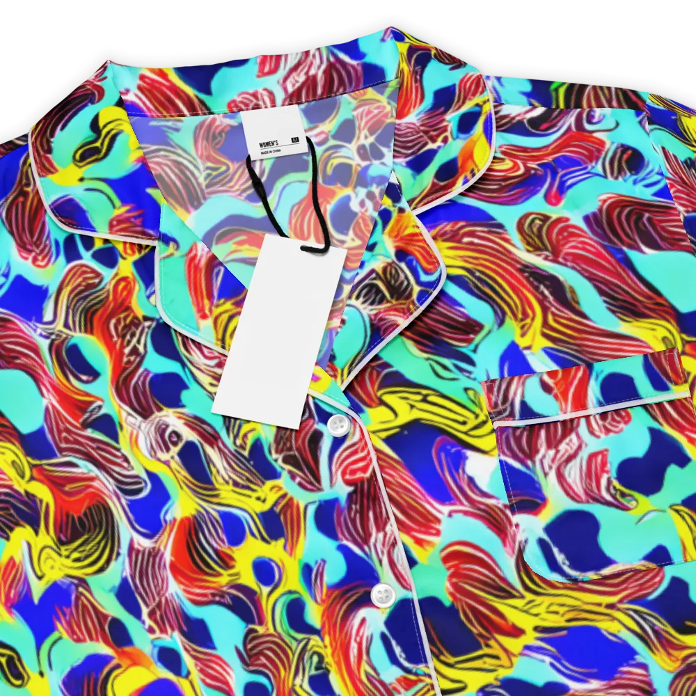 Chromatic Roar on Women's Short Sleeve Pajama Top — Product details