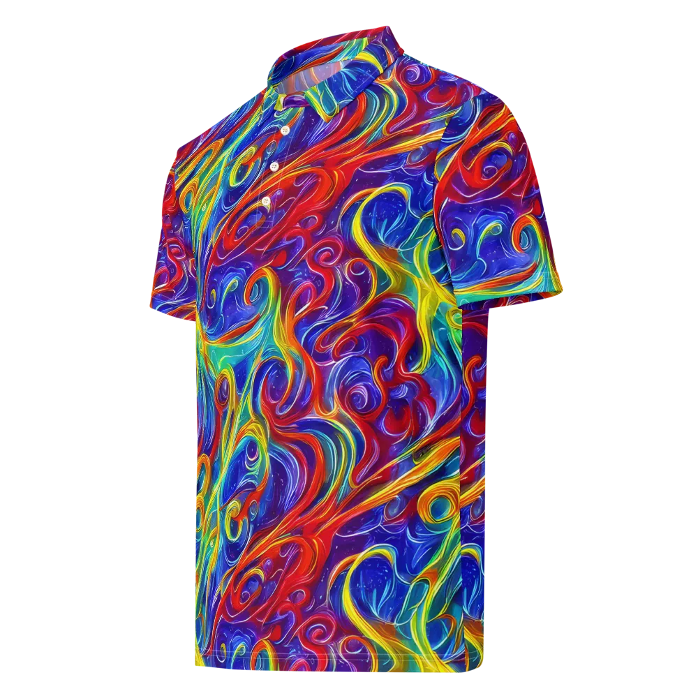 Voltage Paisley on Men's Slim Fit Polo Shirt — Left Front