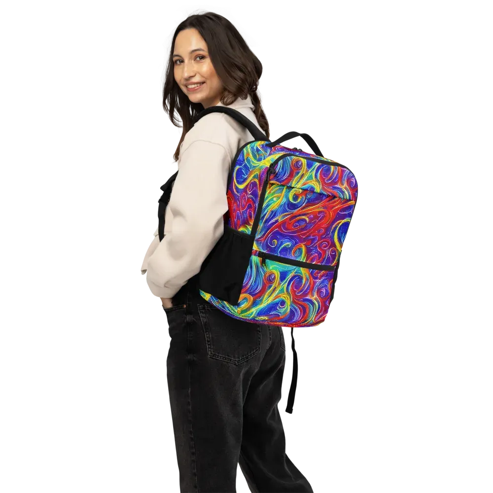 Voltage Paisley on Utility Backpack — Back
