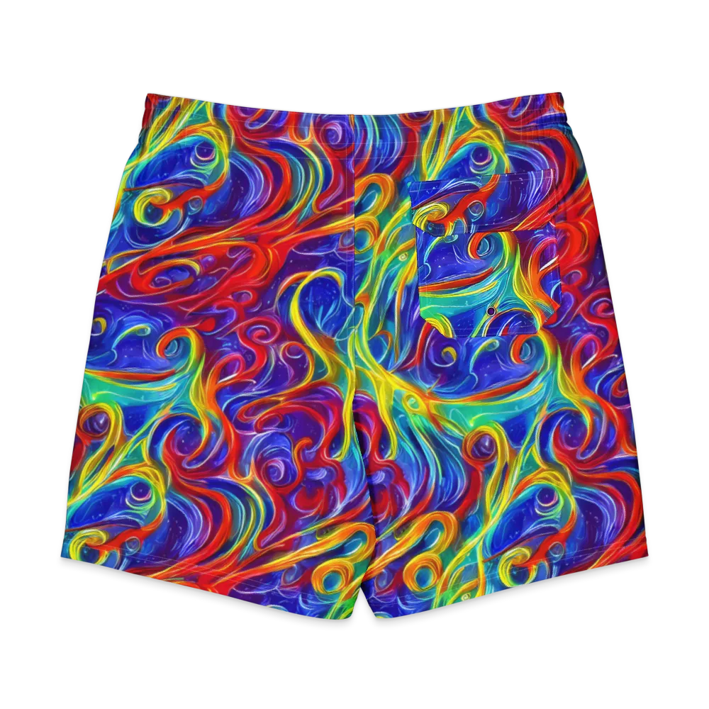 Voltage Paisley on Men's Board Shorts — Back