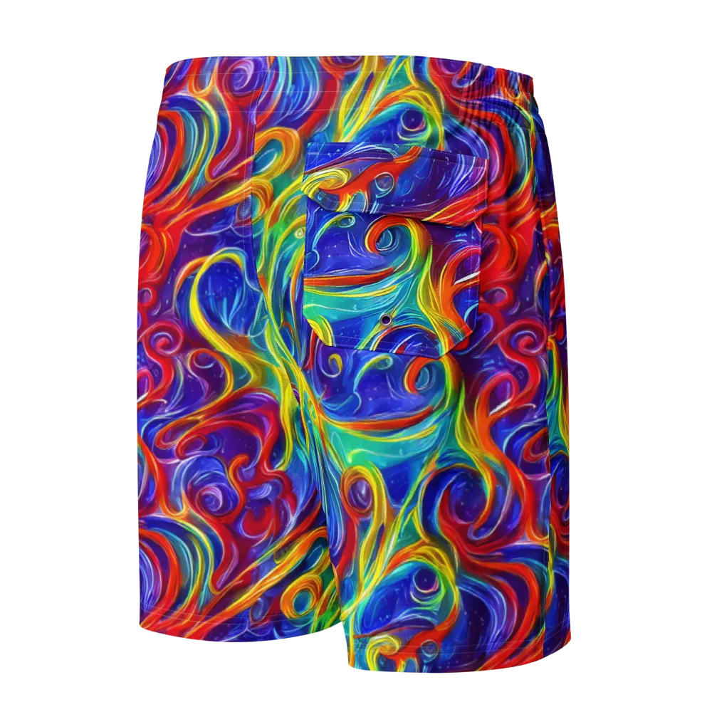 Voltage Paisley on Men's Board Shorts — Back