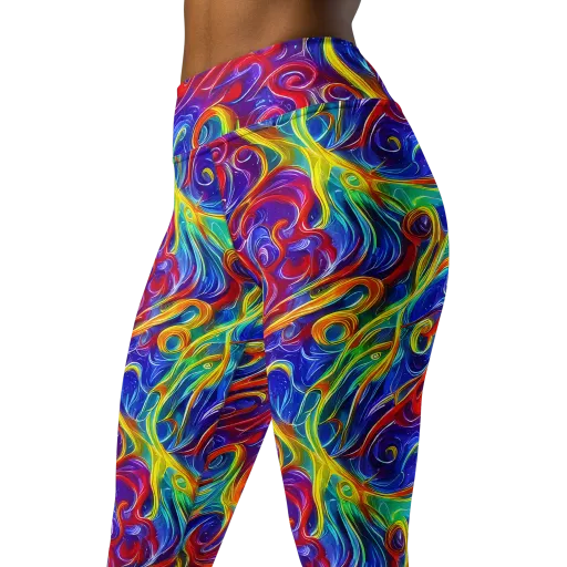 Voltage Paisley on a Yoga Leggings