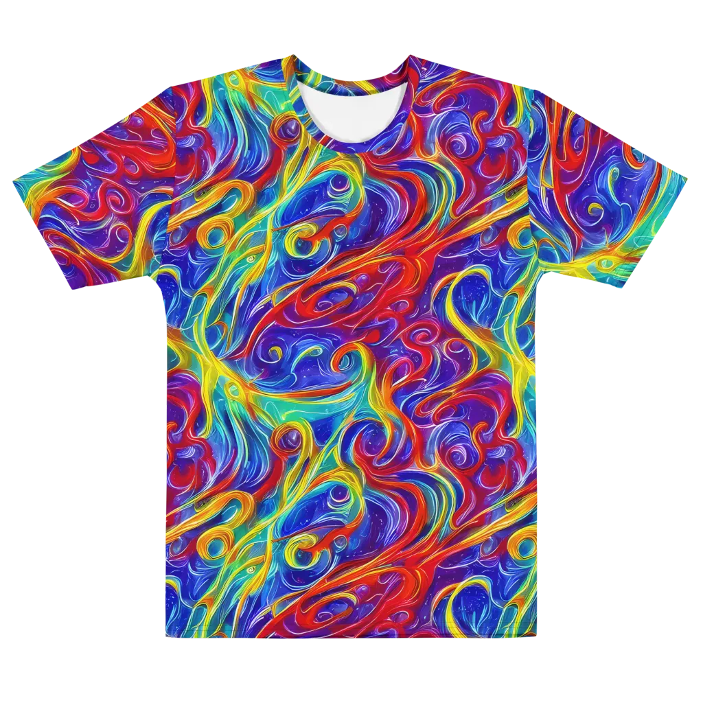 Voltage Paisley on Men's Cotton Crew Neck T-Shirt — Front