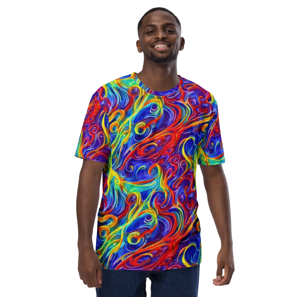 Voltage Paisley on Men's Crew Neck T-Shirt — Front