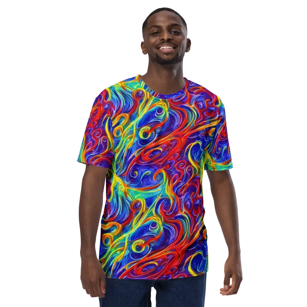 Voltage Paisley on Men's Crew Neck T-Shirt — Front
