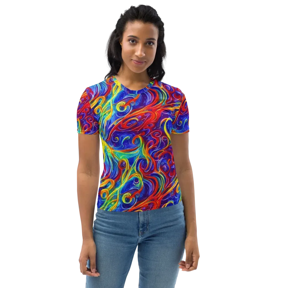 Voltage Paisley on Women's Crew Neck T-Shirt — Front