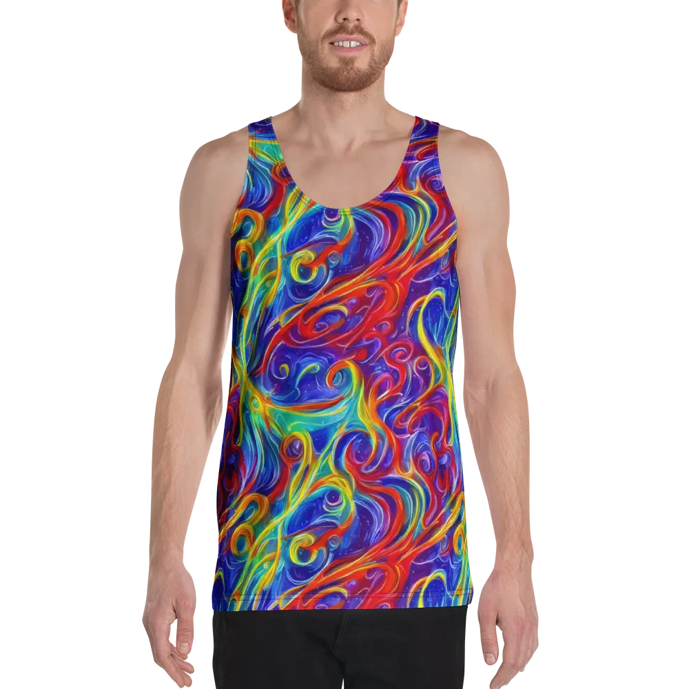 Voltage Paisley on Men's Tank Top — Front