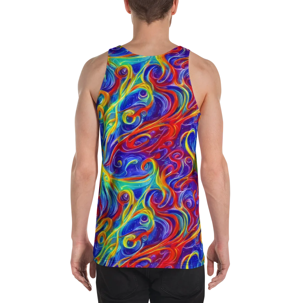 Voltage Paisley on Men's Tank Top — Back