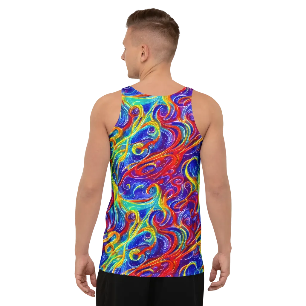 Voltage Paisley on Men's Tank Top — Back