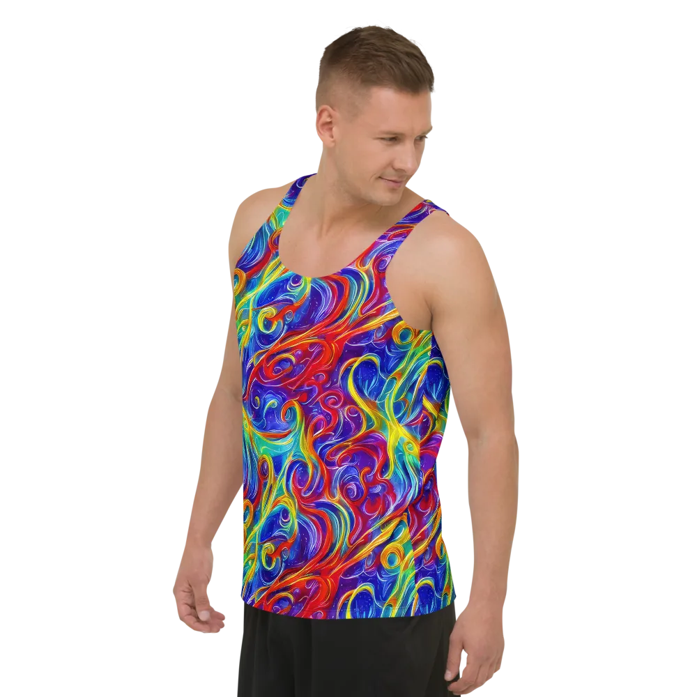 Voltage Paisley on Men's Tank Top — Left Front