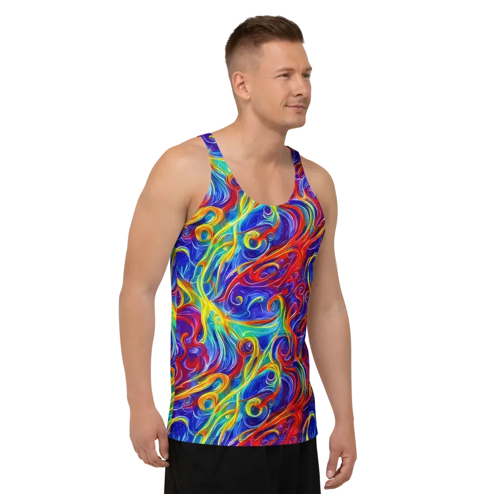 Voltage Paisley on Men's Tank Top — Right Front